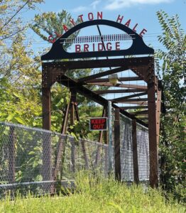 The Clayton Hale Bridge over the Canadian National Railroad tracks in downtown Paxton — as it appeared on the afternoon of Thursday, Sept. 4 — remains closed to the public until further notice as it awaits repair. Will Brumleve/Ford County Chronicle